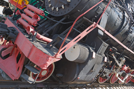 old fashioned black stream locomotive