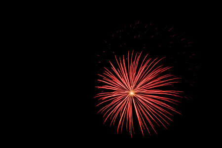 bright colored fireworks on black background