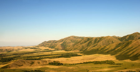 view on the valley from the mountain