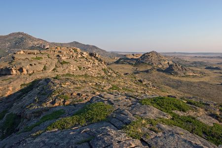 mountain with rocksの写真素材