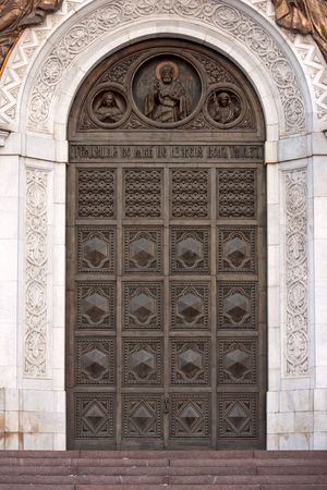 Cathedral of Christ the Savior in Moscowの写真素材