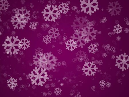 purple holiday cover with many snowflakes and dotsの写真素材