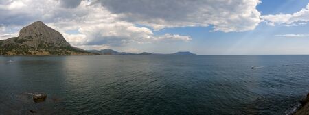 Crimea mountains and Black sea landscapeの写真素材