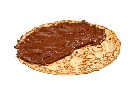 pancake with  chocolateの写真素材