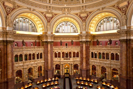 main reading hall at Library of Congressのeditorial素材