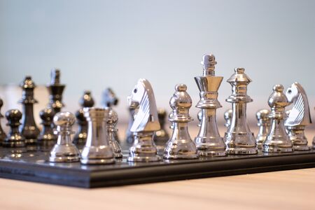 chess figures on the chessboardの写真素材