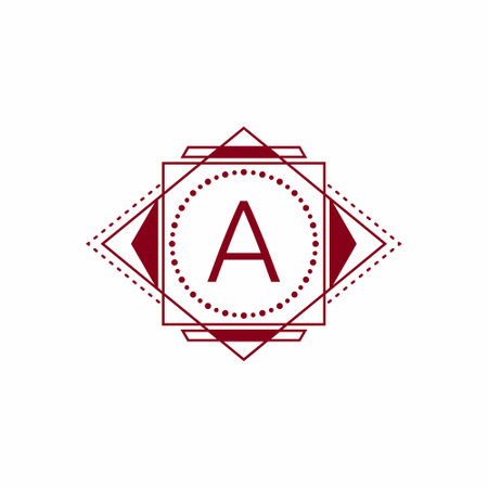Initial Letter A Logo Template Vector Design. Elegant luxury Letter A Logo Designの写真素材