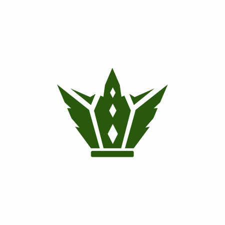 Leaf crown icon logo design inspiration vector template illsutrationの写真素材