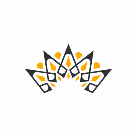 Crown icon logo design inspiration vector template. Creative abstract symbol for your businessの写真素材