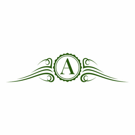 Initial Letter A Template Vector Design. Elegant luxury letter A logo design.の写真素材