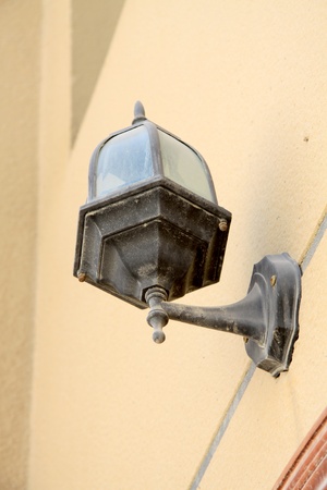 lamp on a wallの写真素材