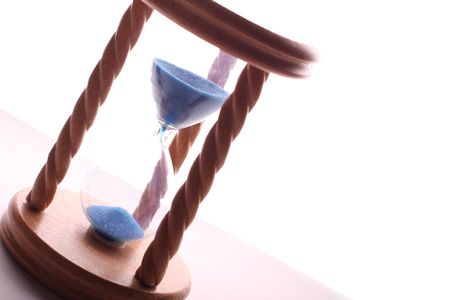 hourglass on white backgroundの写真素材