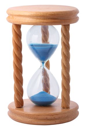 hourglass isolated with clipping pathの写真素材