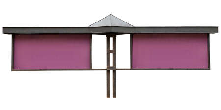 Two places for advertising posters isolated on a white backgroundの写真素材