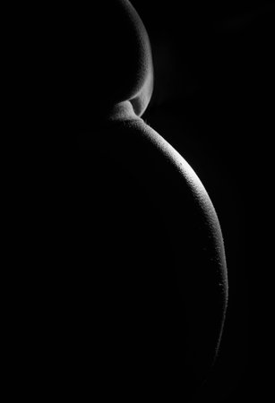Low key pregnant womanの写真素材