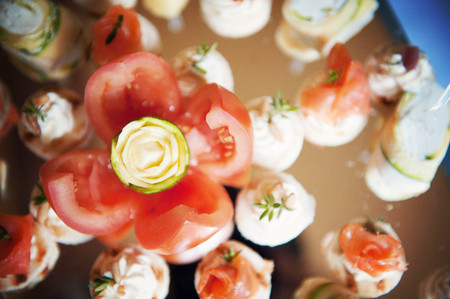 wedding food hors d'oeuvres and appetizersの写真素材
