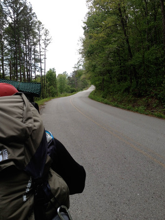 hikers on the trail in nature hiking backpackingの写真素材