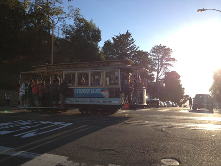 san francisco trolley car streetcarの写真素材