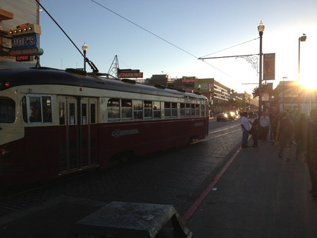 san francisco trolley car streetcarのeditorial素材