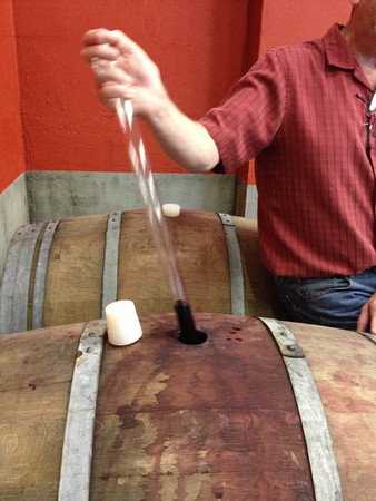wine barrel tasting sampleの写真素材