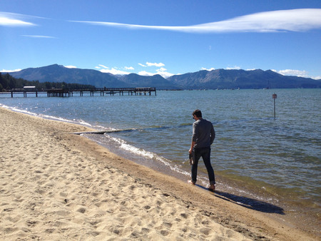 lake tahoe in california waterfront oceanの写真素材
