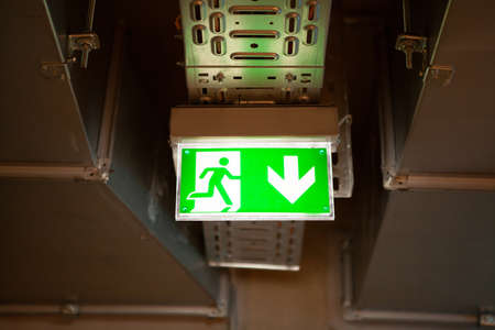 Symbol of fire escape sign, fire exitの写真素材