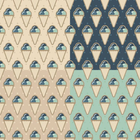 summer pattern ice creame  vector eps 10のイラスト素材