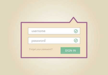 login formのイラスト素材