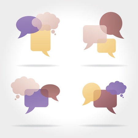 Set of colorful speech bubblesのイラスト素材
