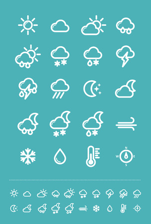 Weather iconsのイラスト素材