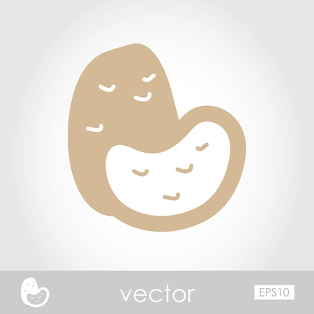 Vector Potato iconのイラスト素材