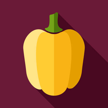 Pepper flat icon with long shadowのイラスト素材