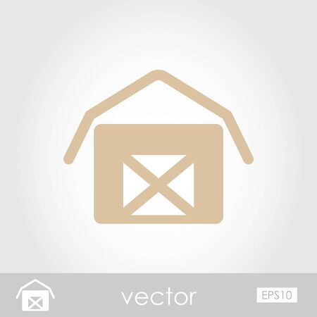 Barn house vector iconのイラスト素材