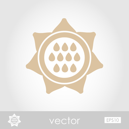 Sunflower vector iconのイラスト素材