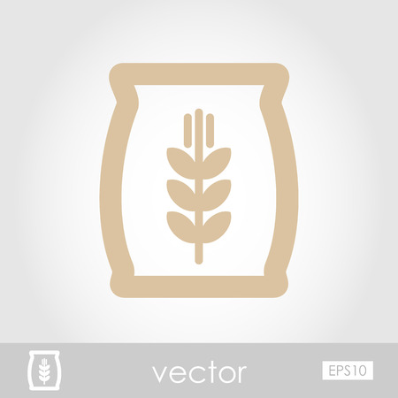 Sack of grain vector iconのイラスト素材