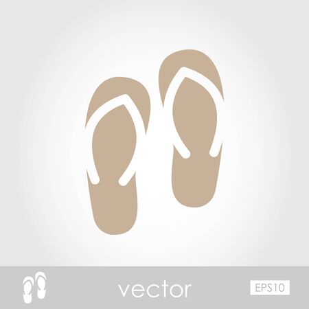 Flip Flops vector icon outline, eps 10のイラスト素材