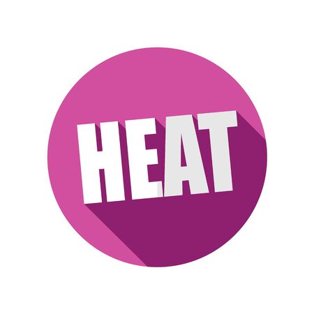 Heat flat icon with long shadowのイラスト素材