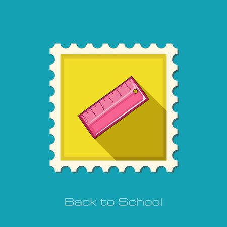 Straightedge flat stamp, vector illustration eps 10のイラスト素材