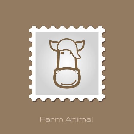Horse stamp. Animal head vector illustration, eps 10のイラスト素材