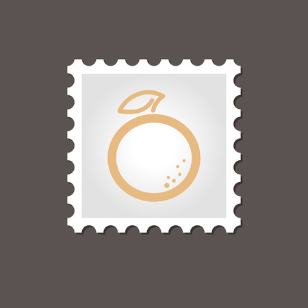 Orange stamp. Outline vector illustrationのイラスト素材