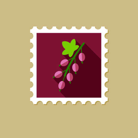 Currant flat stamp with long shadow, eps 10のイラスト素材