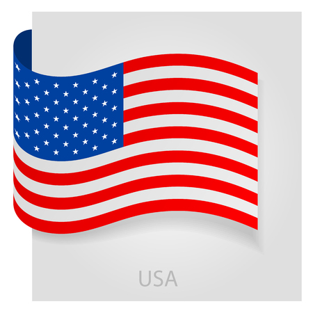 United States of America flag eps 10のイラスト素材