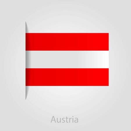 Austria flag, isolated vector illustration eps 10のイラスト素材