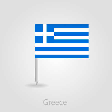 Greece flag pin map icon, isolated vector illustration eps 10のイラスト素材