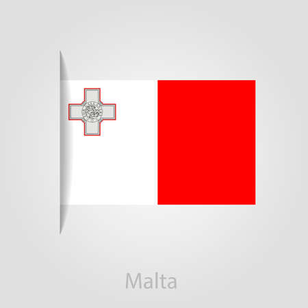 Malta flag, isolated vector illustration eps 10のイラスト素材