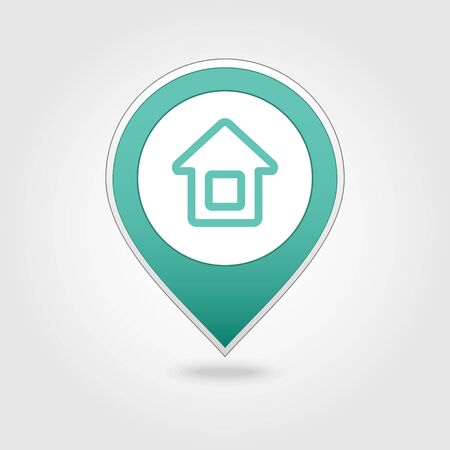 Home map pin icon, map pointer, vector illustration eps 10のイラスト素材
