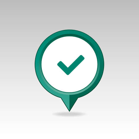 Check pin map icon. Map pointer. Map markers. Vector illustration EPS10のイラスト素材