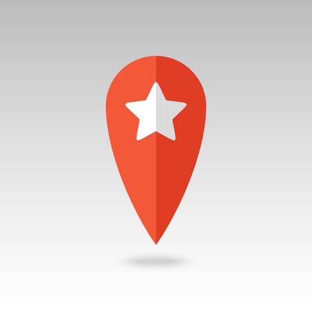Star favorite pin map icon. Map pointer. Map markers. Vector illustration EPS10のイラスト素材