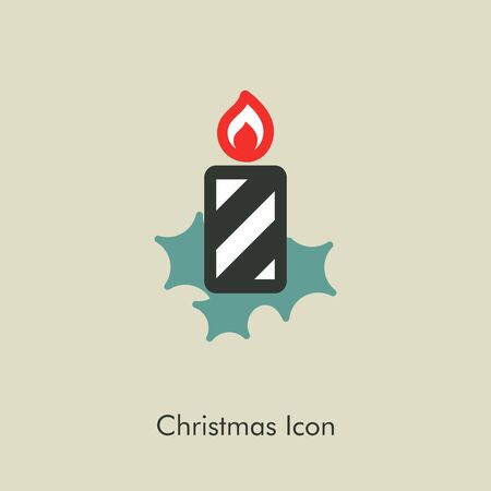 Christmas candle icon, vector illustration eps 10のイラスト素材