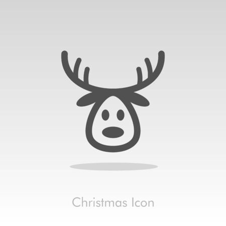 Christmas reindeer icon, vector illustration eps 10のイラスト素材